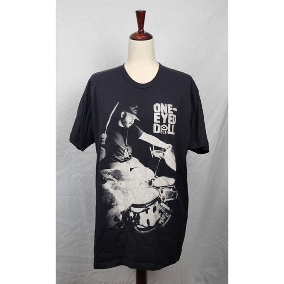 One-Eyed Doll Cotton Extra Large XL Black Graphic Tee - Picture 1 of 5